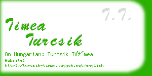 timea turcsik business card